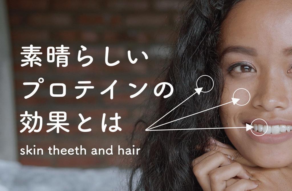 プロテインはカラダの皮膚や髪の毛や歯などを作っているコラーゲンの元